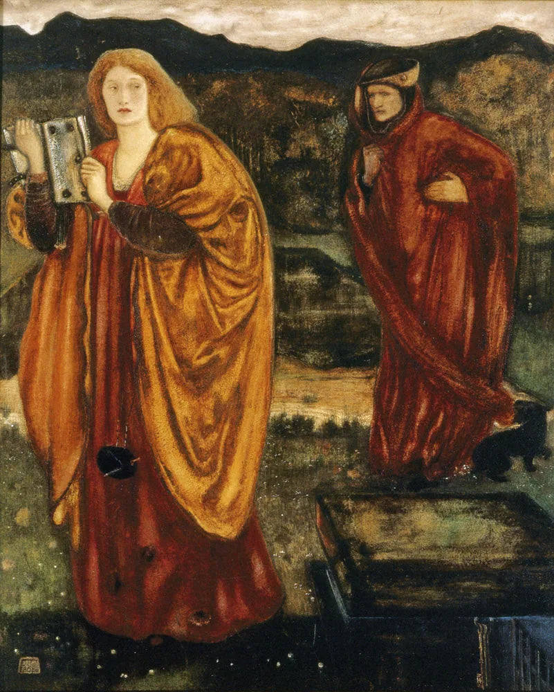 Merlin et Nimue - Edward Burne-Jones image 1 copie de tableau peinte à la main