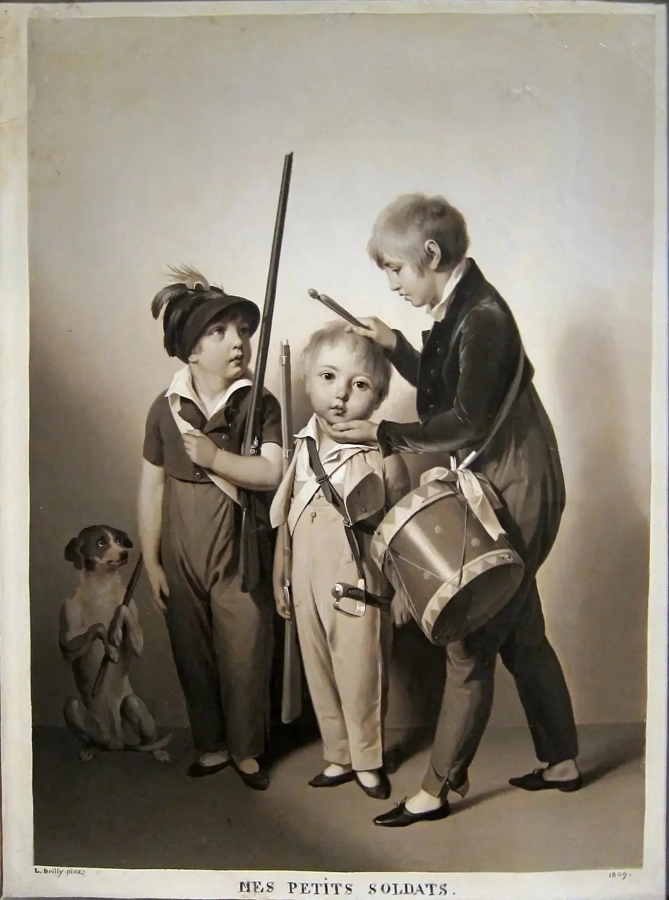 Mes petits soldats - Louis-Léopold Boilly image 1 copie peinte à la main à l’huile