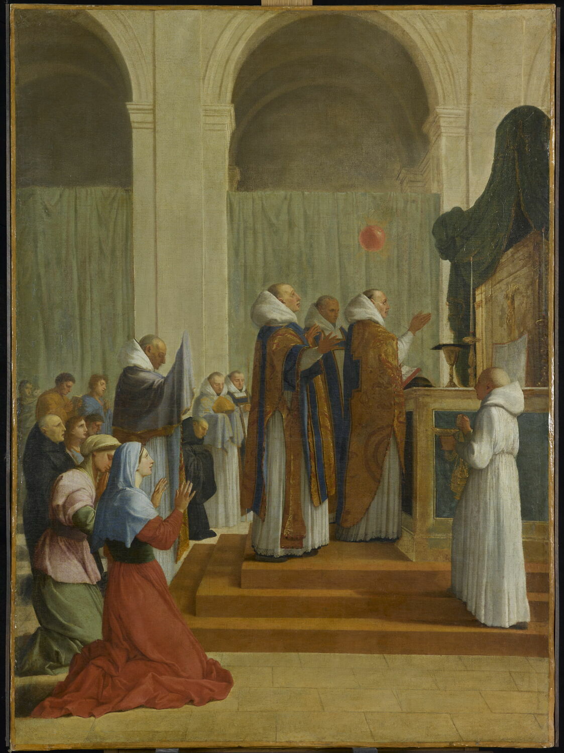 Messe de saint Martin - Eustache Le Sueur image 1 tableau peint à l’huile sur toile