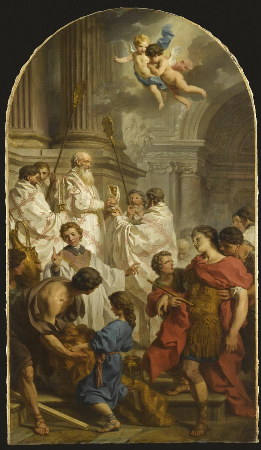 La Messe de saint Basile et l'évanouissement de l'empereur Valens, protecteur de l'hérésie arienne - Pierre Subleyras