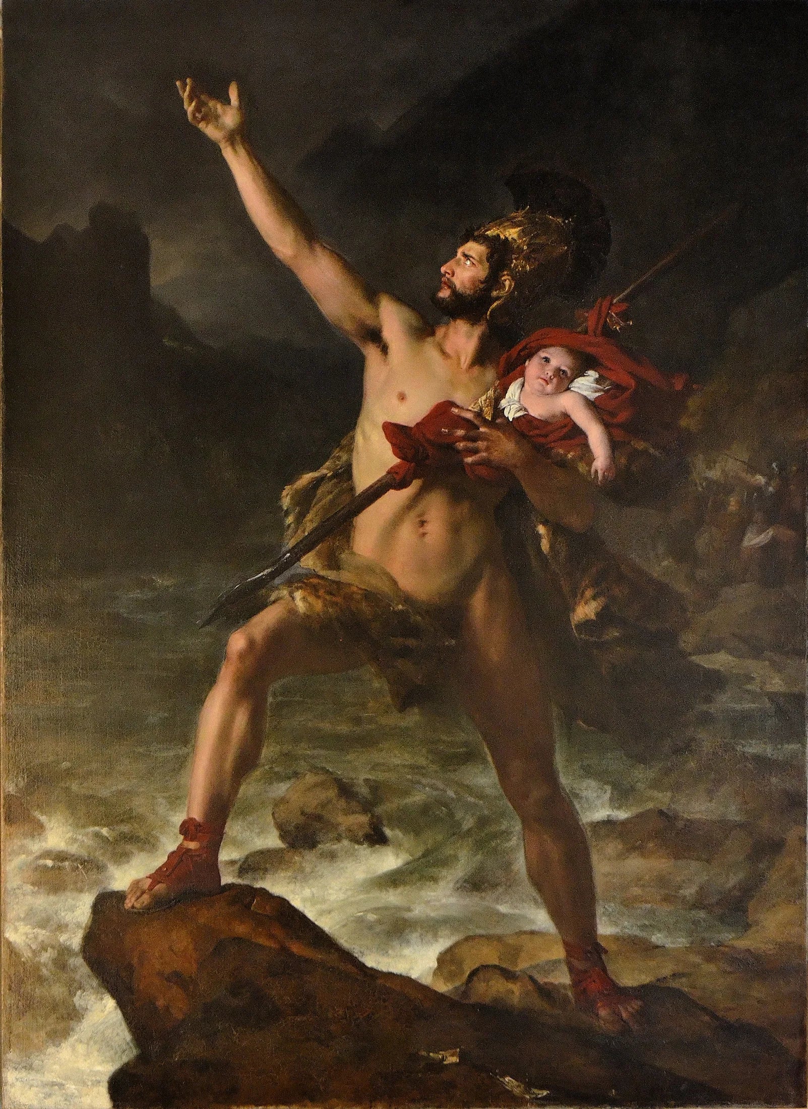 Metabus, roi des Volsques - Léon Cogniet image 1 reproduction de peinture à l’huile