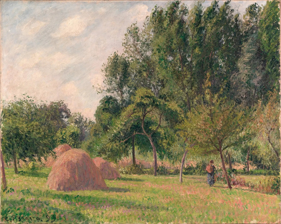 Meules de foin, matin, Éragny - Camille Pissarro