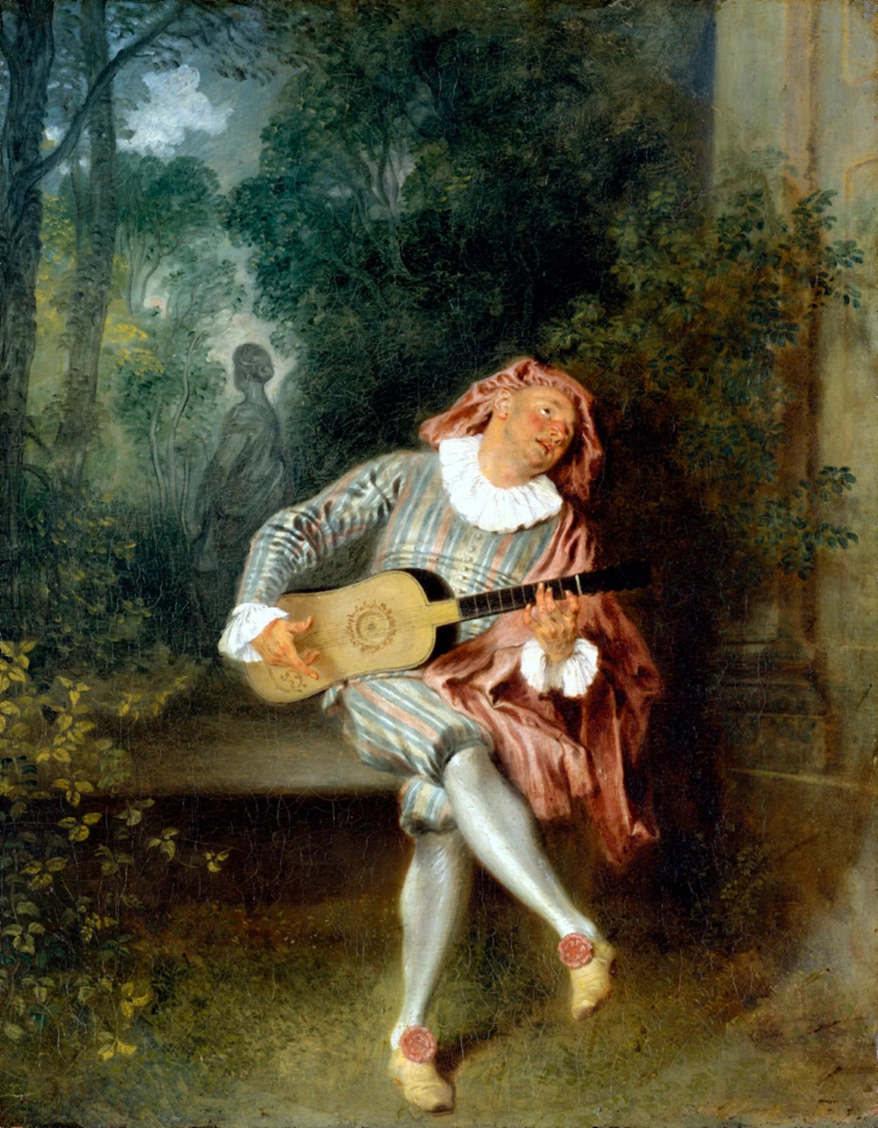Mezzetin - Antoine Watteau image 1 reproduction de peinture à l’huile