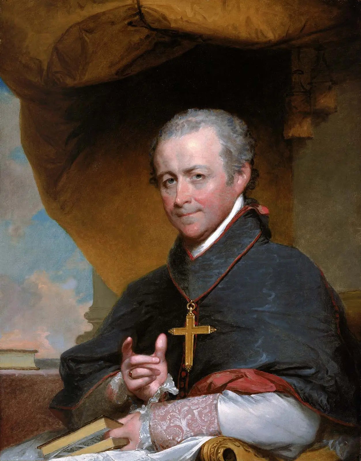 Mgr Jean-Louis Anne Magdelaine Lefebvre de Cheverus - Gilbert Stuart image 1 reproduction d’œuvre d’art à l’huile