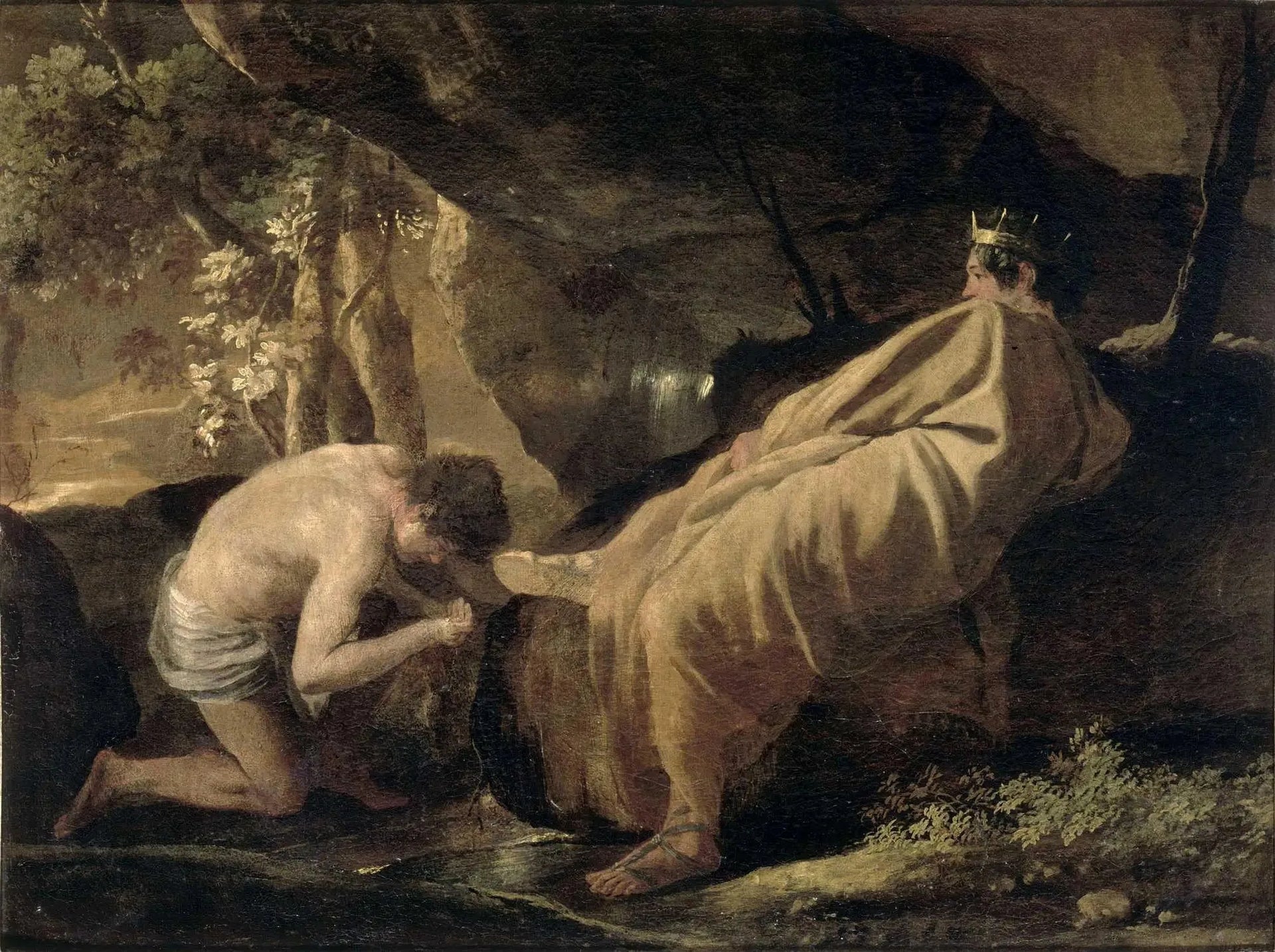 Midas à la source du Pactole - Nicolas Poussin image 1 copie de tableau peinte à la main