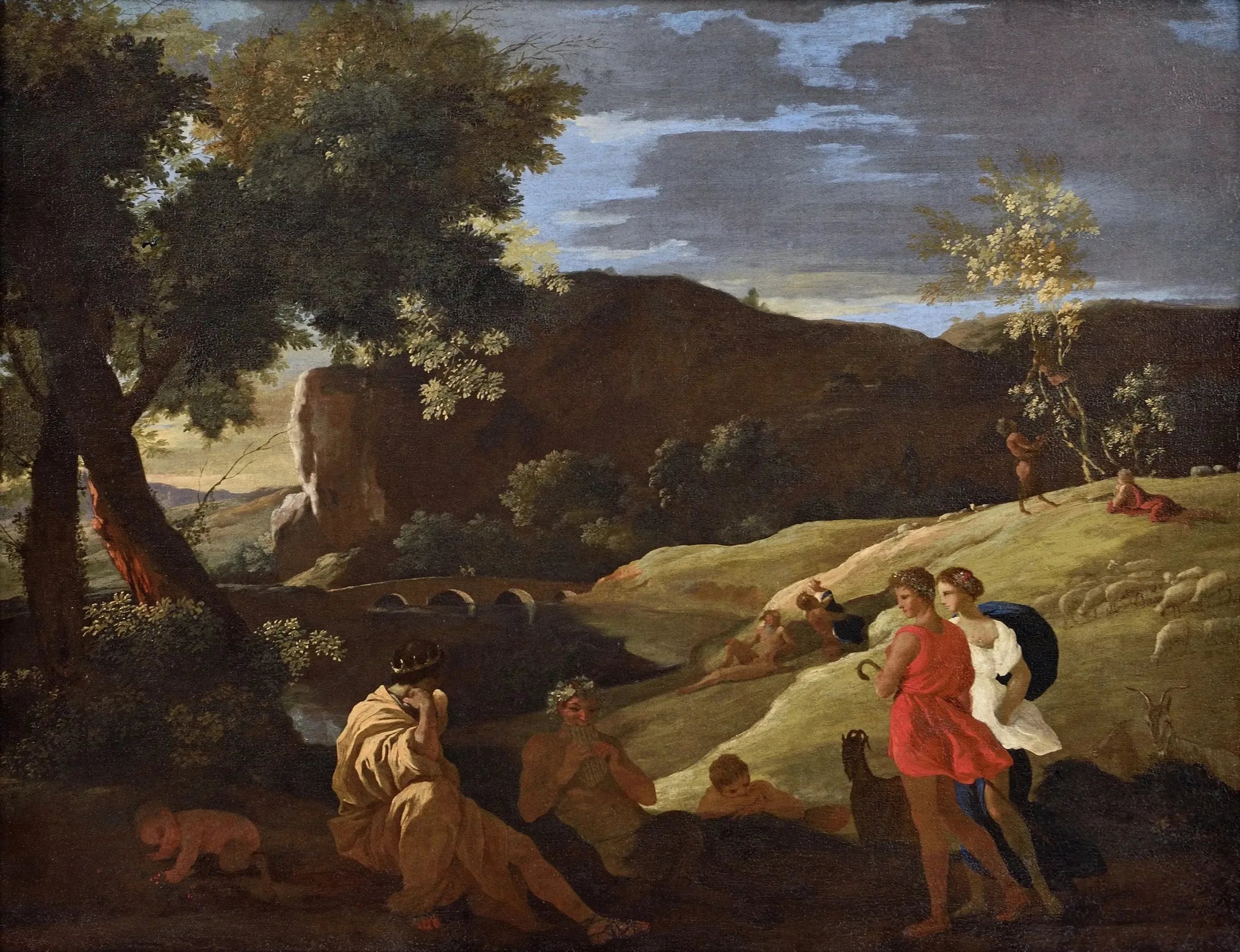 Midas, Pan et bergers - Nicolas Poussin image 1 reproduction d’œuvre d’art à l’huile