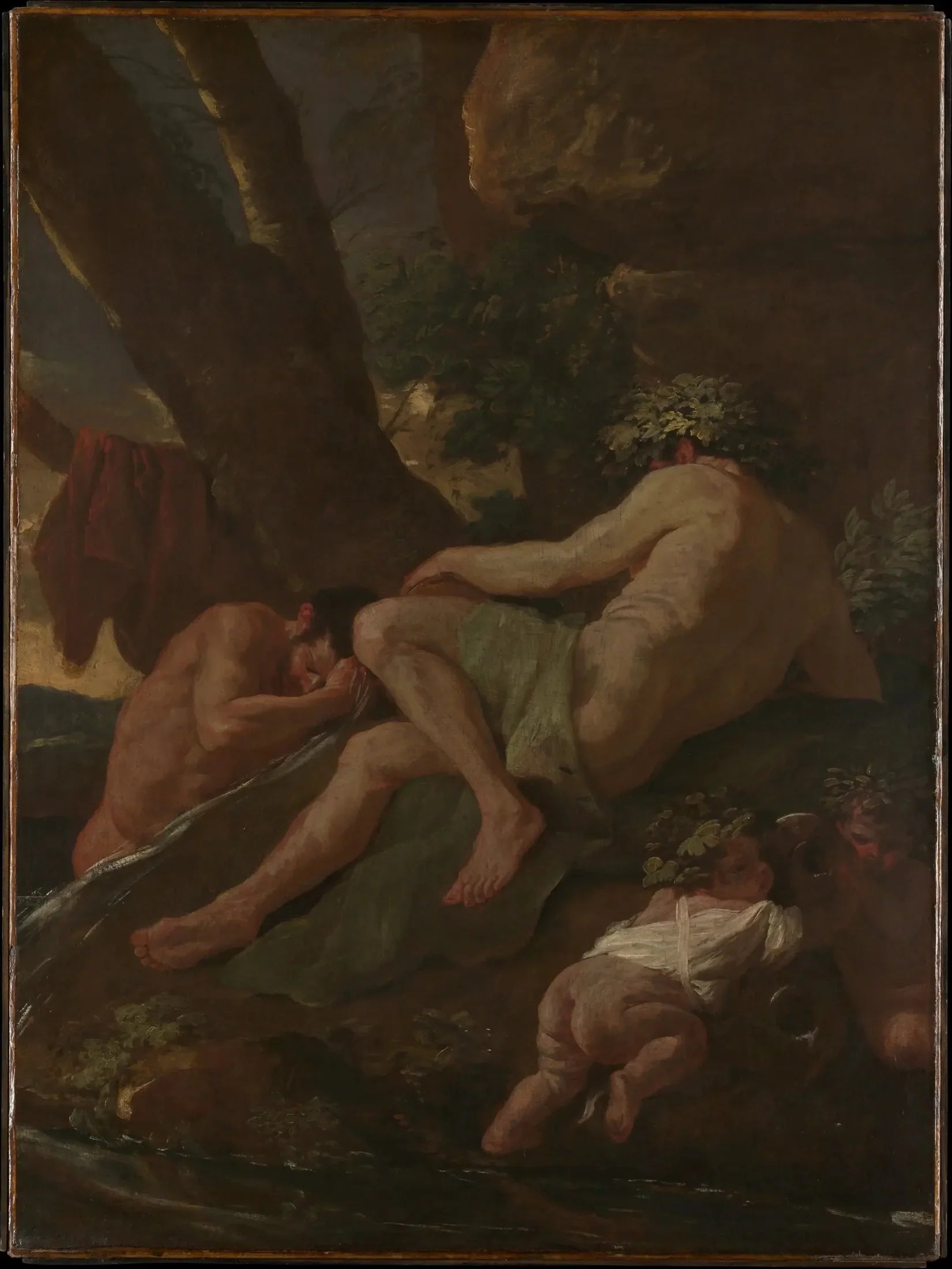 Midas se lavant dans le Pactole - Nicolas Poussin image 1 copie de tableau peinte à la main