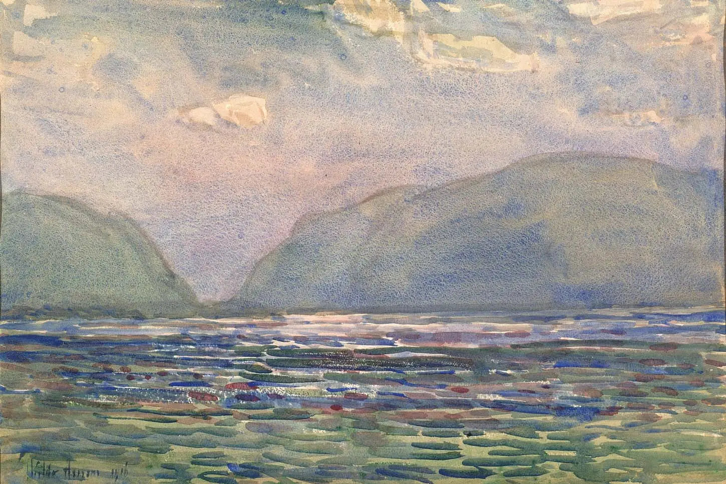 Midi au-dessus de Newburgh - Childe Hassam image 1 copie de tableau peinte à la main