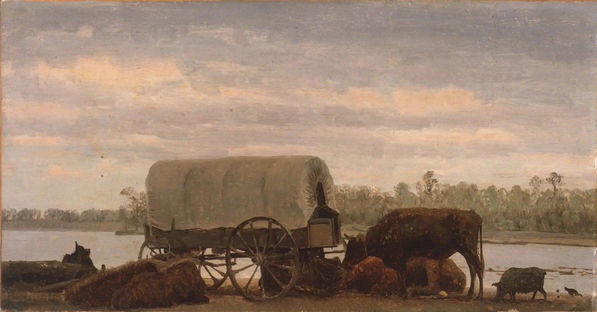 Midi sur la Platte - Albert Bierstadt image 1 reproduction de peinture à l’huile