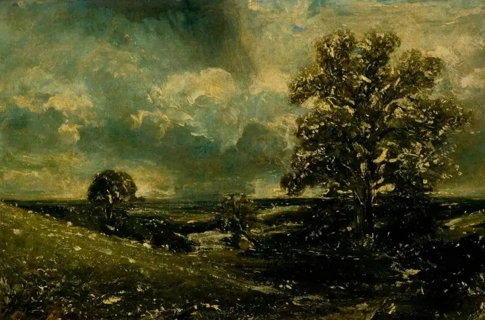 Midi, West End Fields, Hampstead, Londres (croquis) - John Constable image 1 copie peinte à la main à l’huile