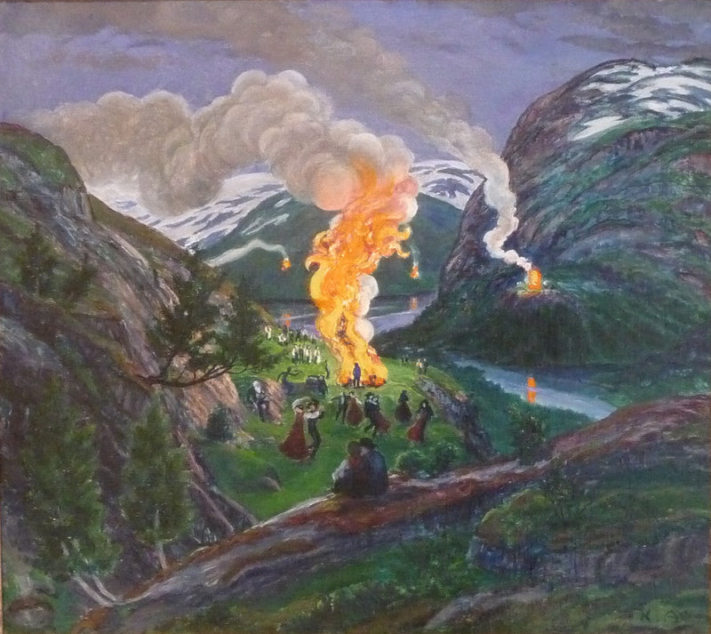 Midsummer Eve Bonfire - Nikolai Astrup
