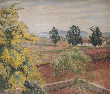 Mimosa Lavendou - Lucien Pissarro image 1 tableau peint à l’huile sur toile