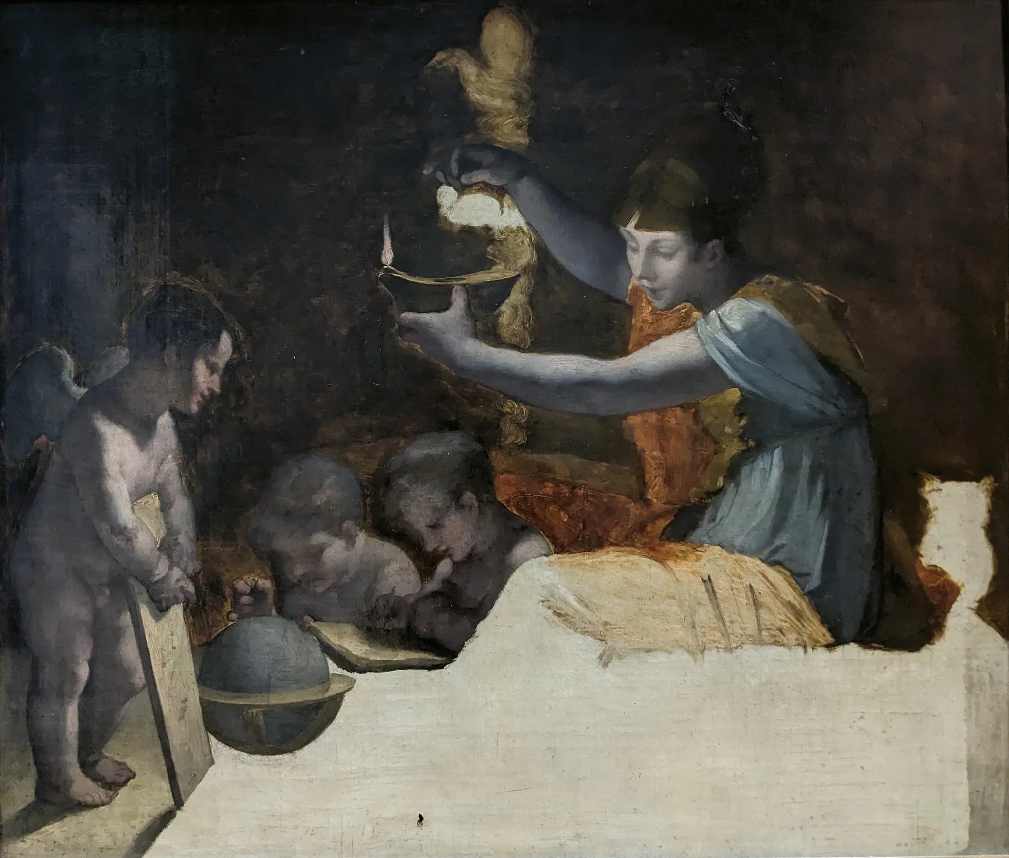 Minerve éclairant les génies des arts et des sciences - Pierre-Paul Prud'hon image 1 copie peinte à la main à l’huile