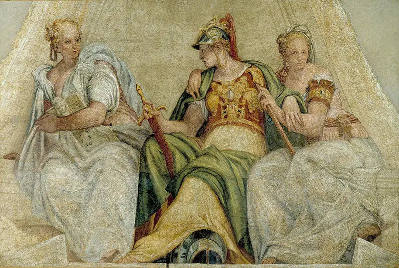 Minerve entre géométrie et arithmétique - Paul Véronèse image 1 tableau peint à l’huile sur toile