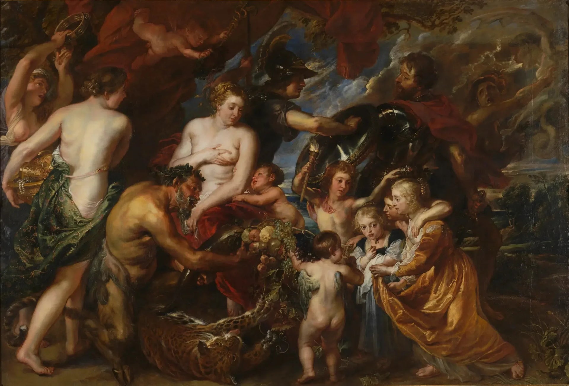 Minerve protégeant la paix de Mars - Peter Paul Rubens image 1 reproduction de peinture à l’huile