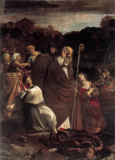 Miracle de Saint Véran - Giovanni Lanfranco image 1 copie peinte à la main à l’huile
