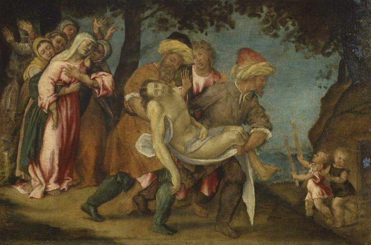 Mise au tombeau - Lorenzo Lotto image 1 reproduction d’œuvre d’art à l’huile