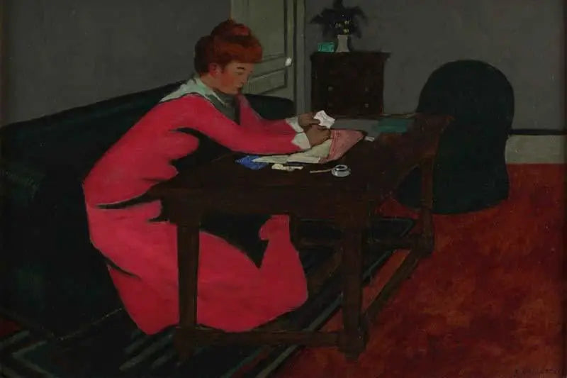 Misia à son bureau - Félix Vallotton image 1 reproduction de peinture à l’huile