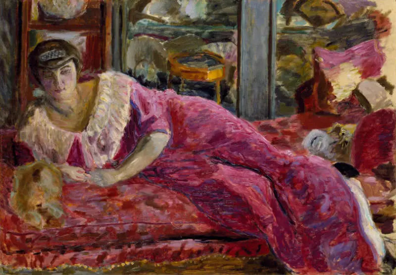 Misia allongée sur un divan - Pierre Bonnard image 1 reproduction de peinture à l’huile