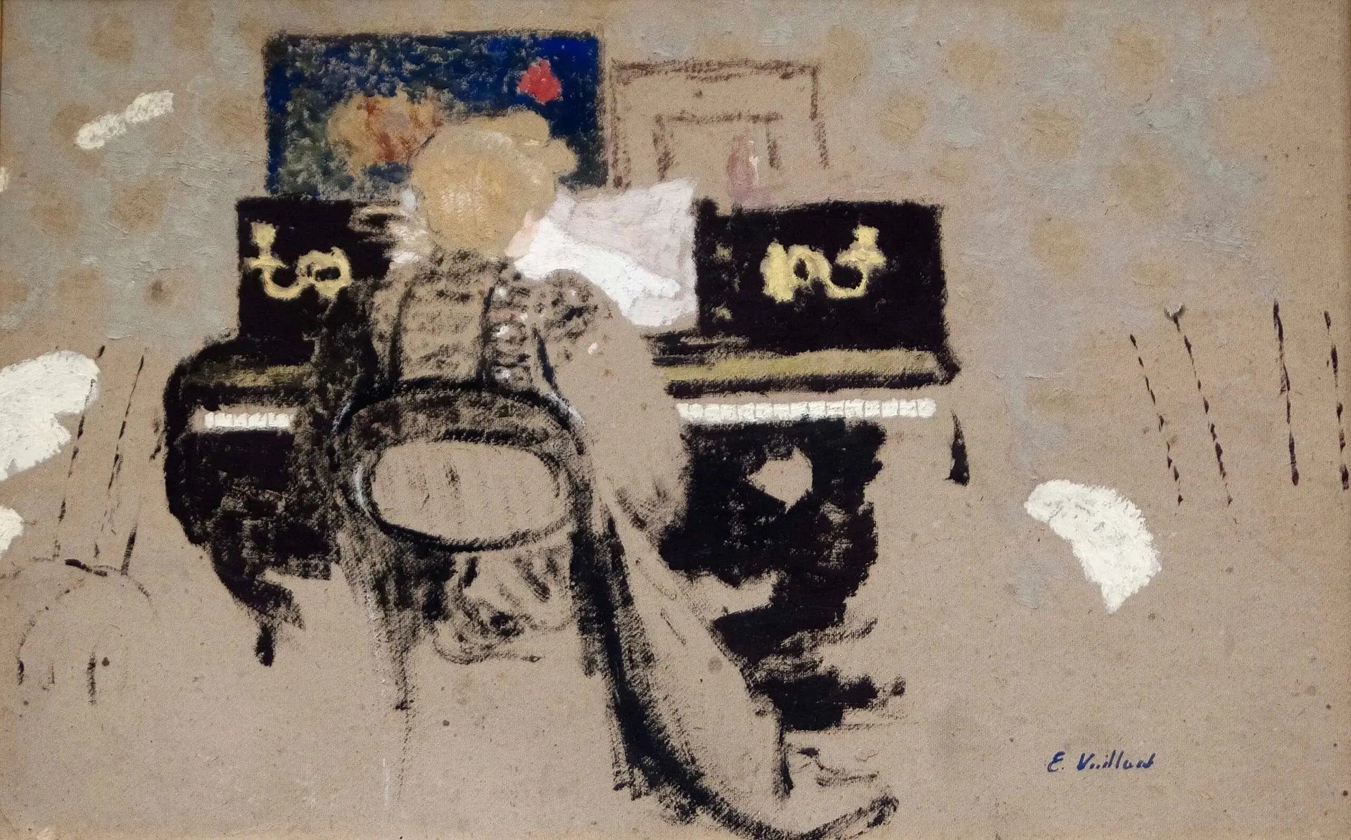 Misia au piano - Édouard Vuillard image 1 reproduction d’œuvre d’art à l’huile