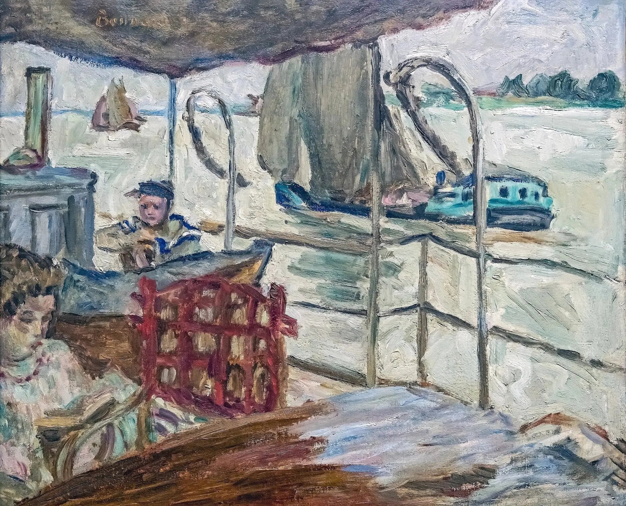 Misia Sert sur le navire d'Edwards - Pierre Bonnard image 1 copie de tableau peinte à la main