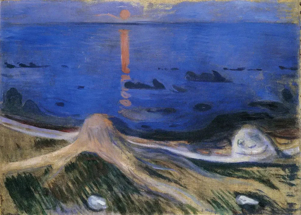 Mistère sur la berge - Edvard Munch image 1 tableau peint à l’huile sur toile