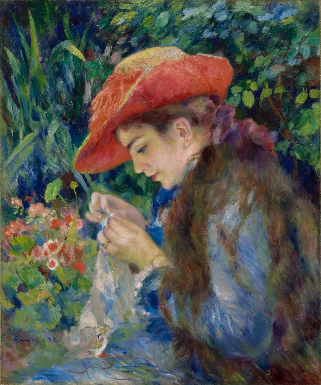 Mlle Marie-Thérèse Durand-Ruel Cousant - Pierre-Auguste Renoir image 1 reproduction de peinture à l’huile