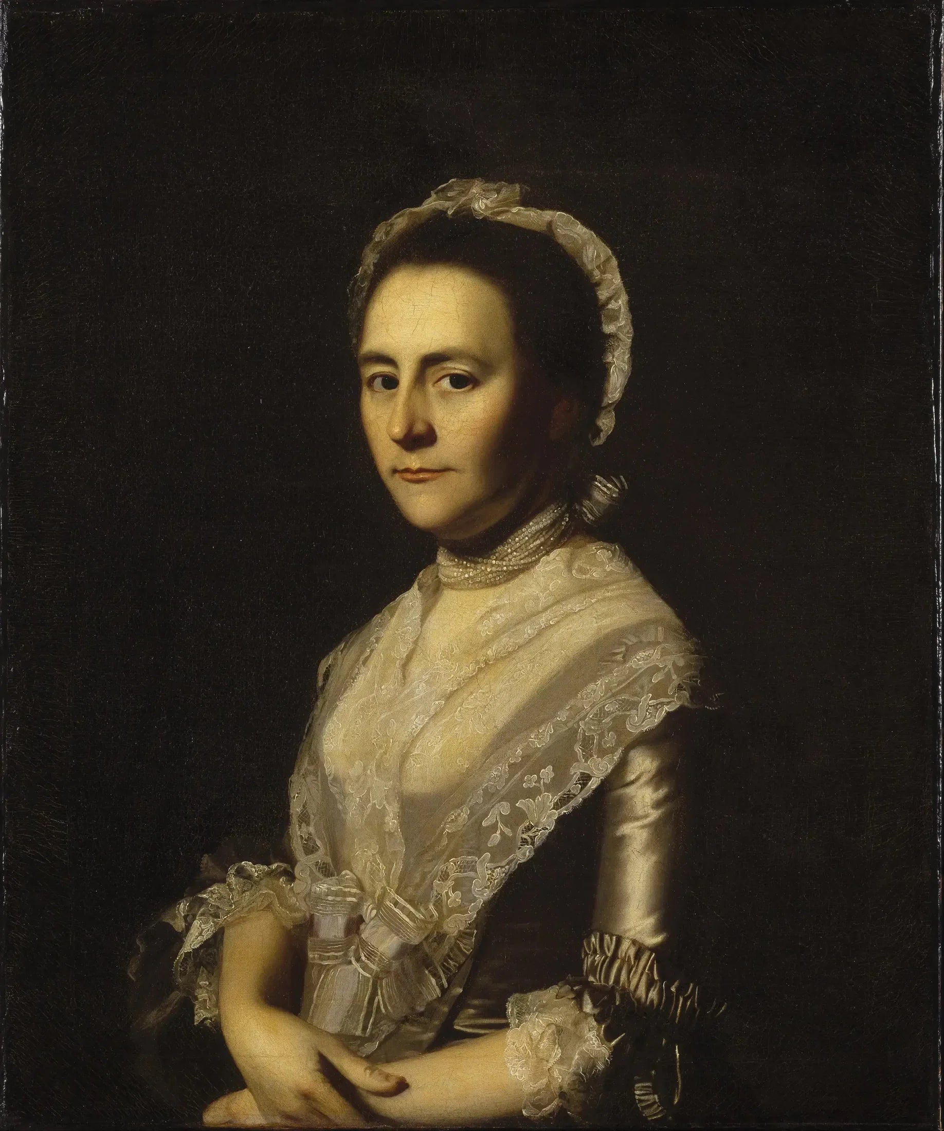 Mme Alexander Cumming, née Elizabeth Goldthwaite, plus tard Mme John Bacon - John Singleton Copley image 1 copie peinte à la main à l’huile