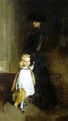 Mme Alexander Sedgwick et sa fille Christina - Cecilia Beaux image 1 reproduction de peinture à l’huile