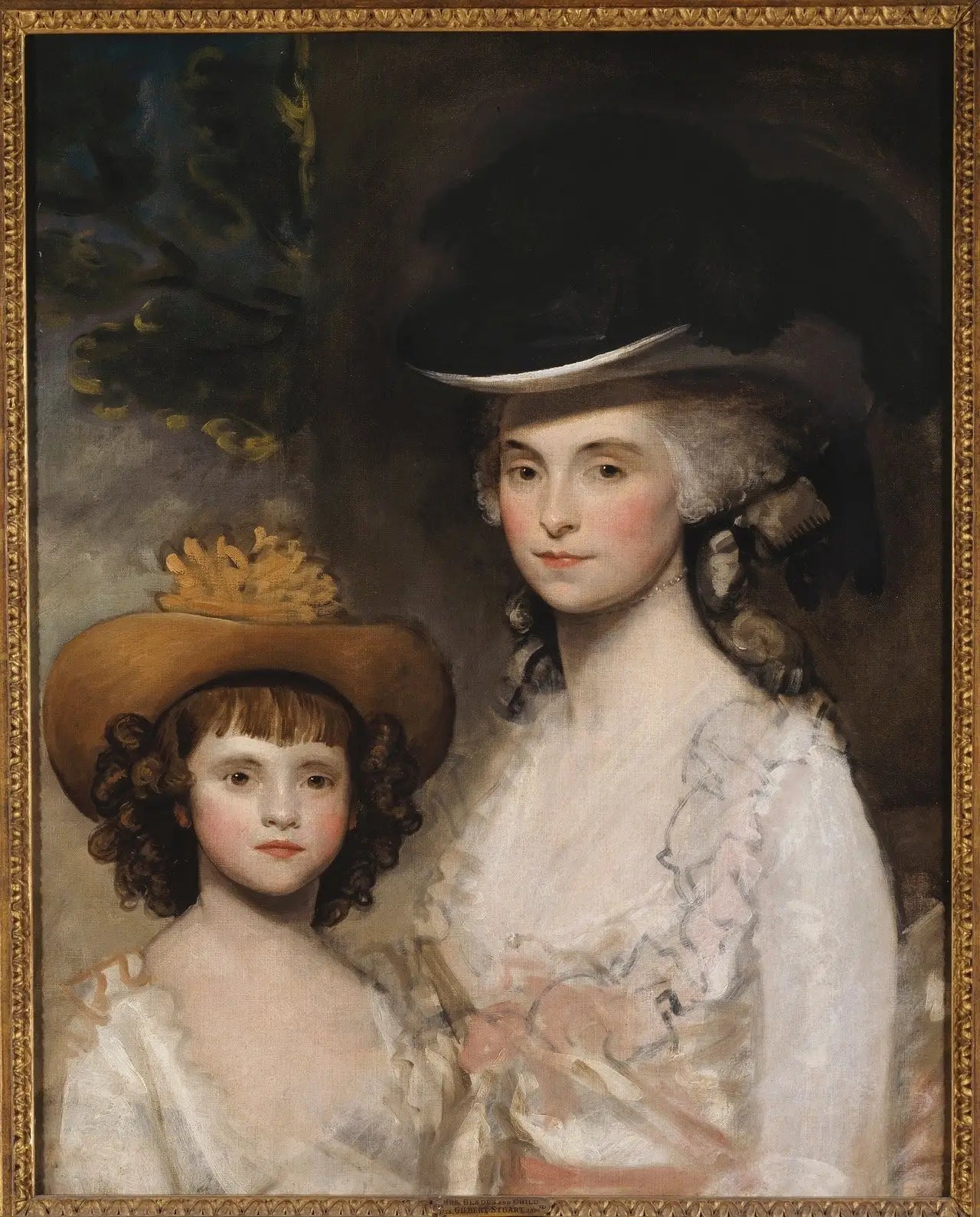 Mme Blades et sa fille - Gilbert Stuart image 1 reproduction de peinture à l’huile