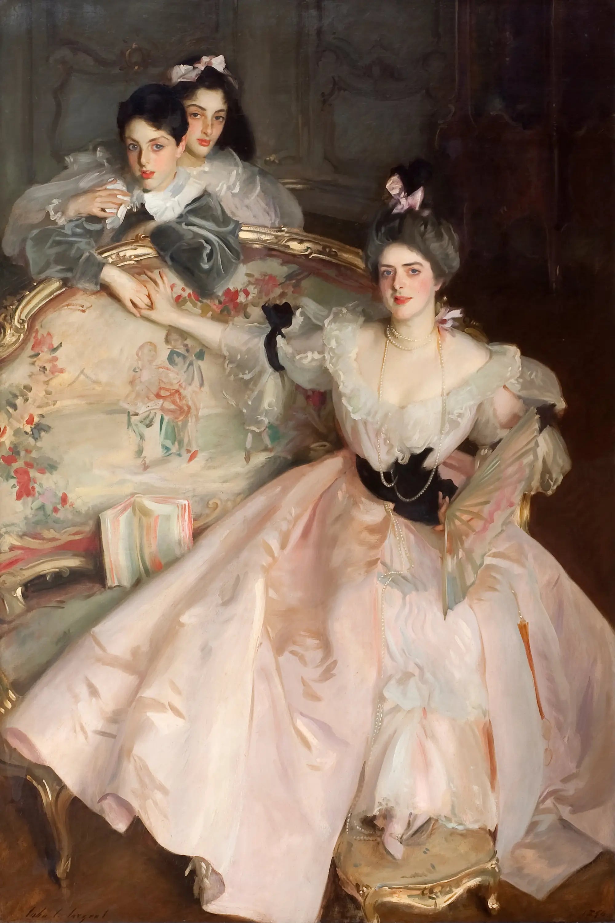 Mme Carl Meyer et ses enfants - John Singer Sargent image 1 reproduction d’œuvre d’art à l’huile