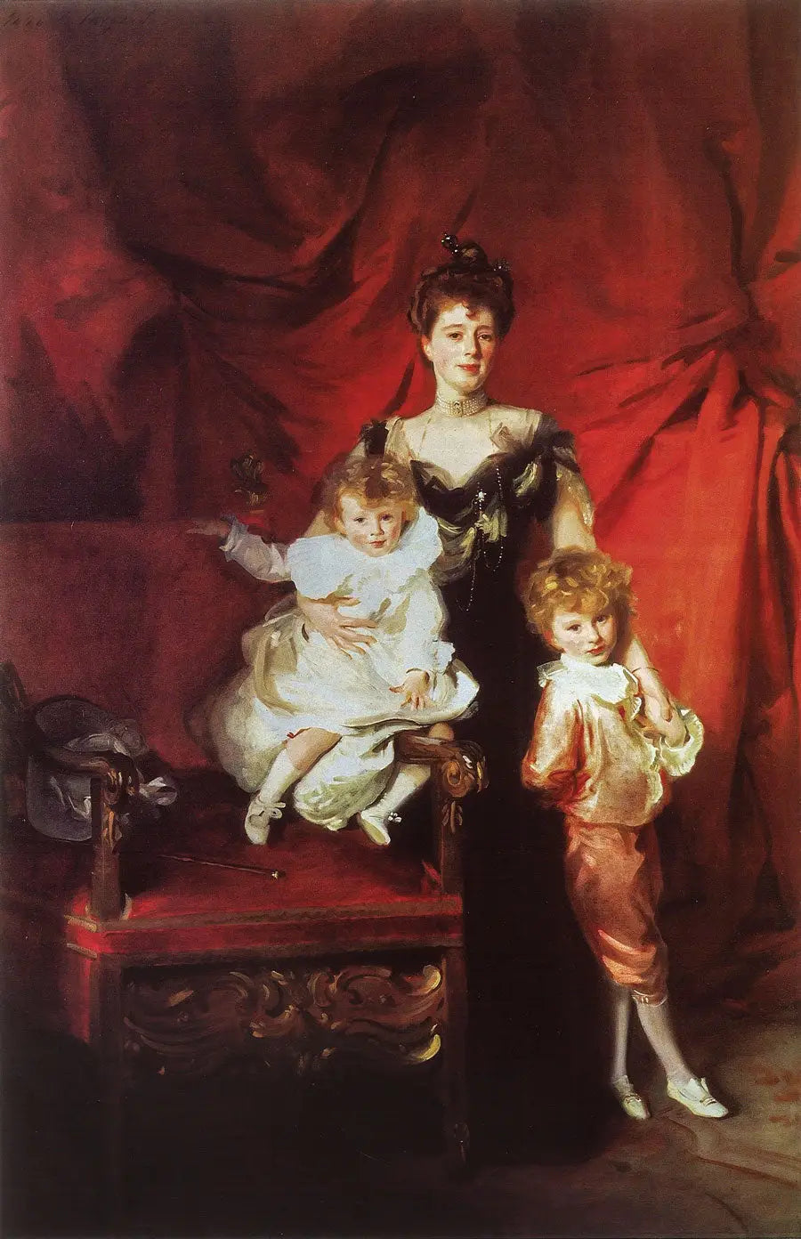 Mme Cazalet et ses enfants Edward et Victor - John Singer Sargent image 1 copie de tableau peinte à la main
