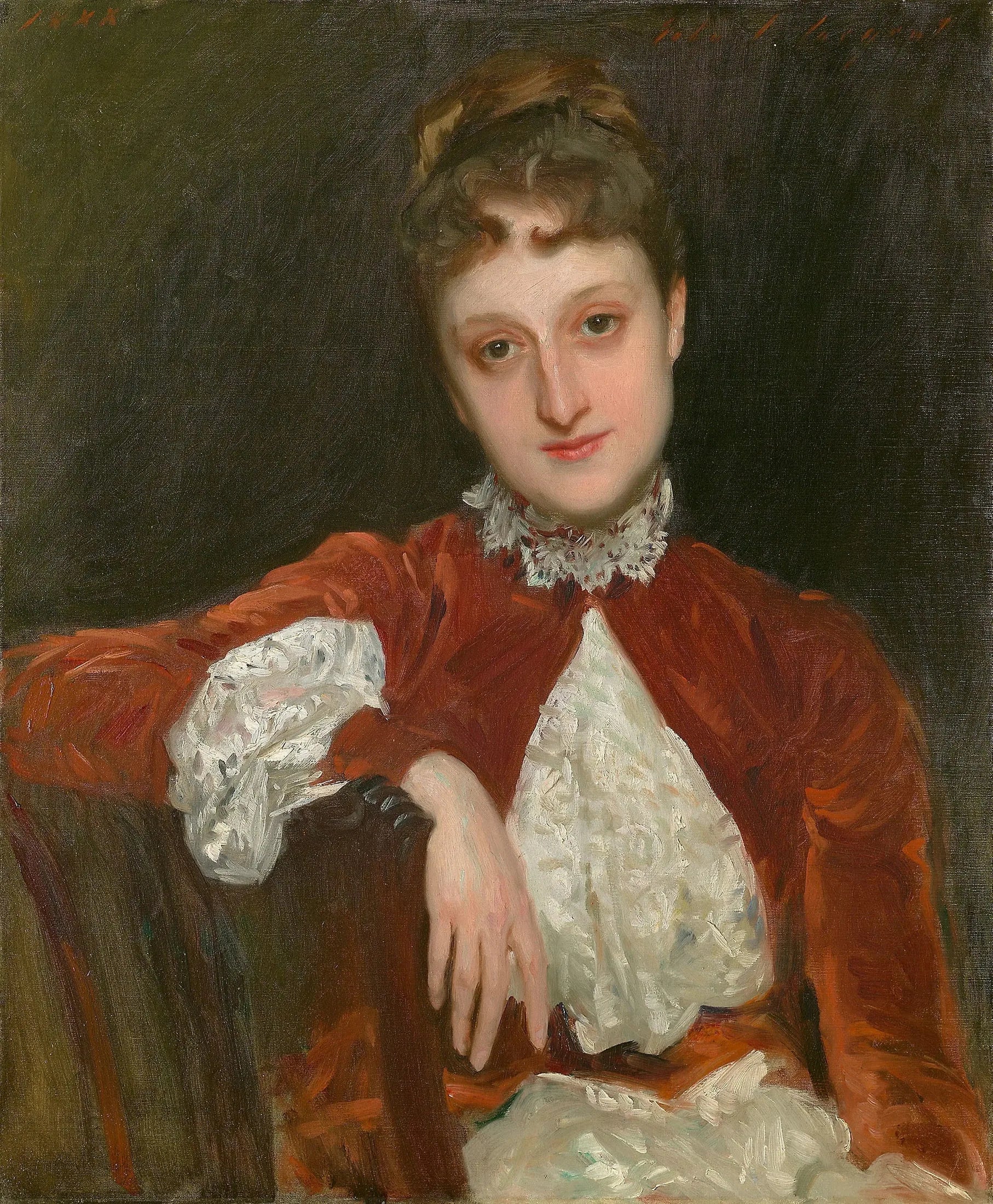 Mme Charles Deering (Marion Denison Whipple) - John Singer Sargent image 1 copie de tableau peinte à la main