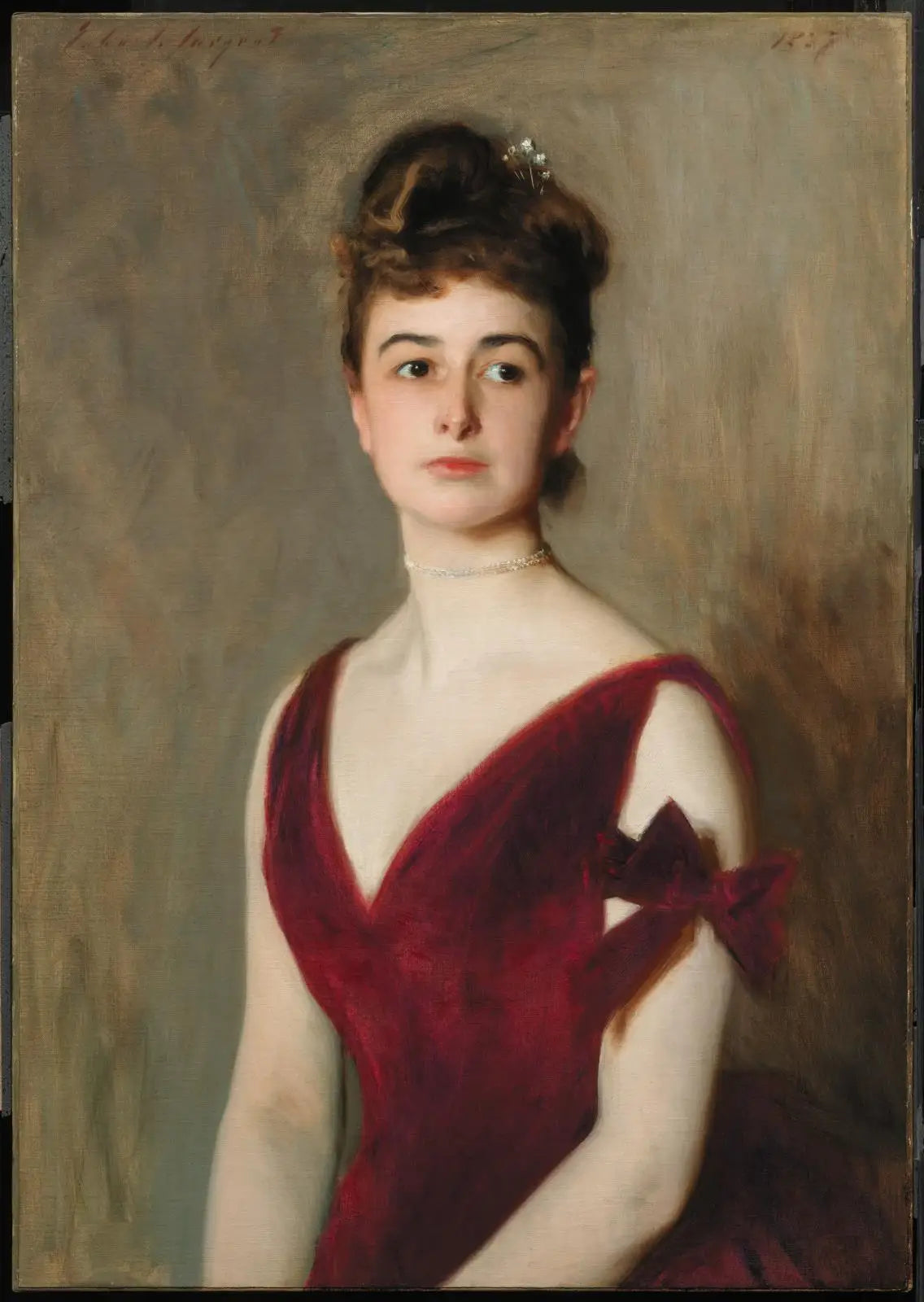 Mme Charles E. Inches (Louise Pomeroy) - John Singer Sargent image 1 reproduction de peinture à l’huile