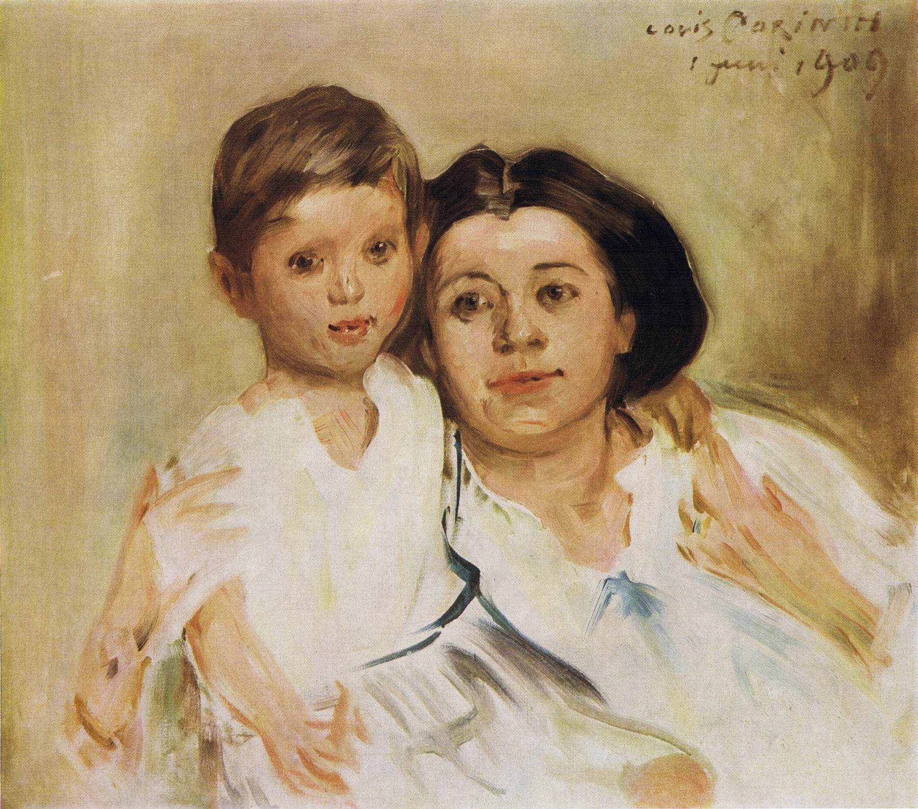 Mme. Charlotte Berend-Corinth et son fils Thomas - Lovis Corinth image 1 reproduction artisanale de tableau