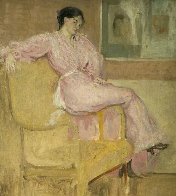 Mme Conder en rose - Charles Conder image 1 tableau peint à l’huile sur toile