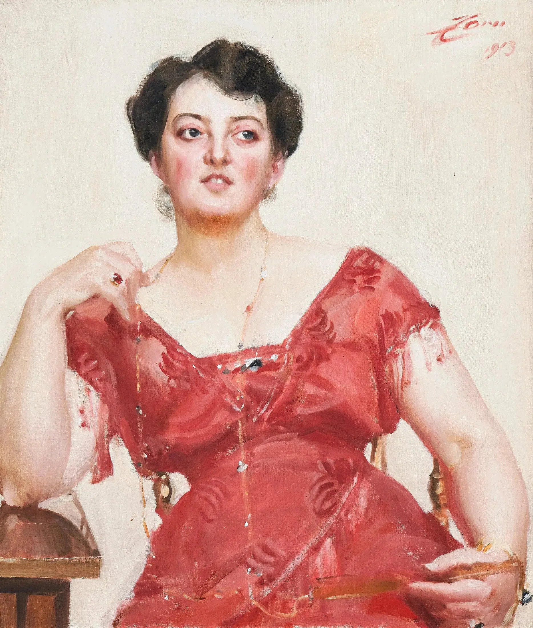 Mme Dagny Pineus - Anders Zorn image 1 copie peinte à la main à l’huile