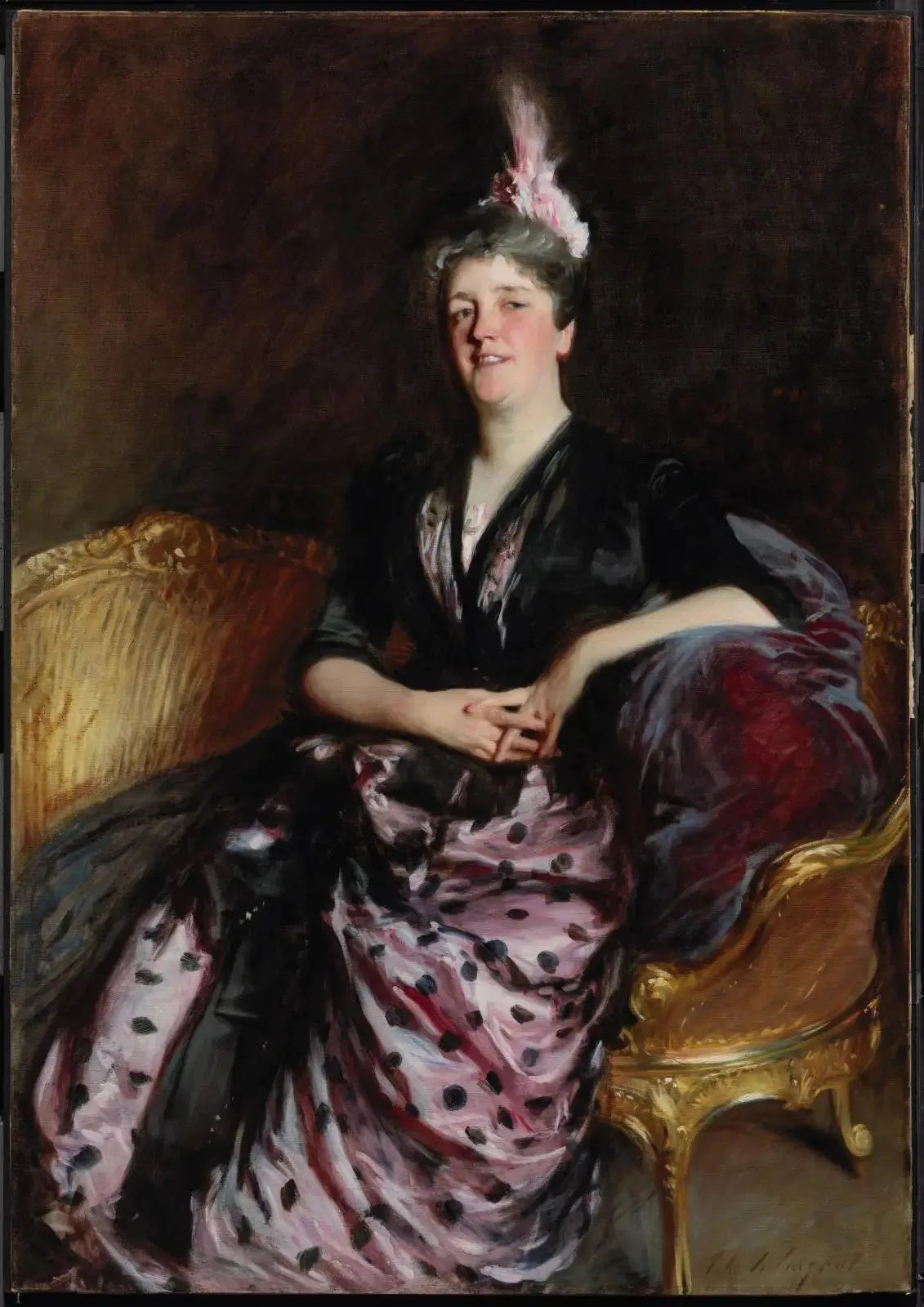 Mme Edward Darley Boit (Mary Louisa Cushing) - John Singer Sargent image 1 copie peinte à la main à l’huile