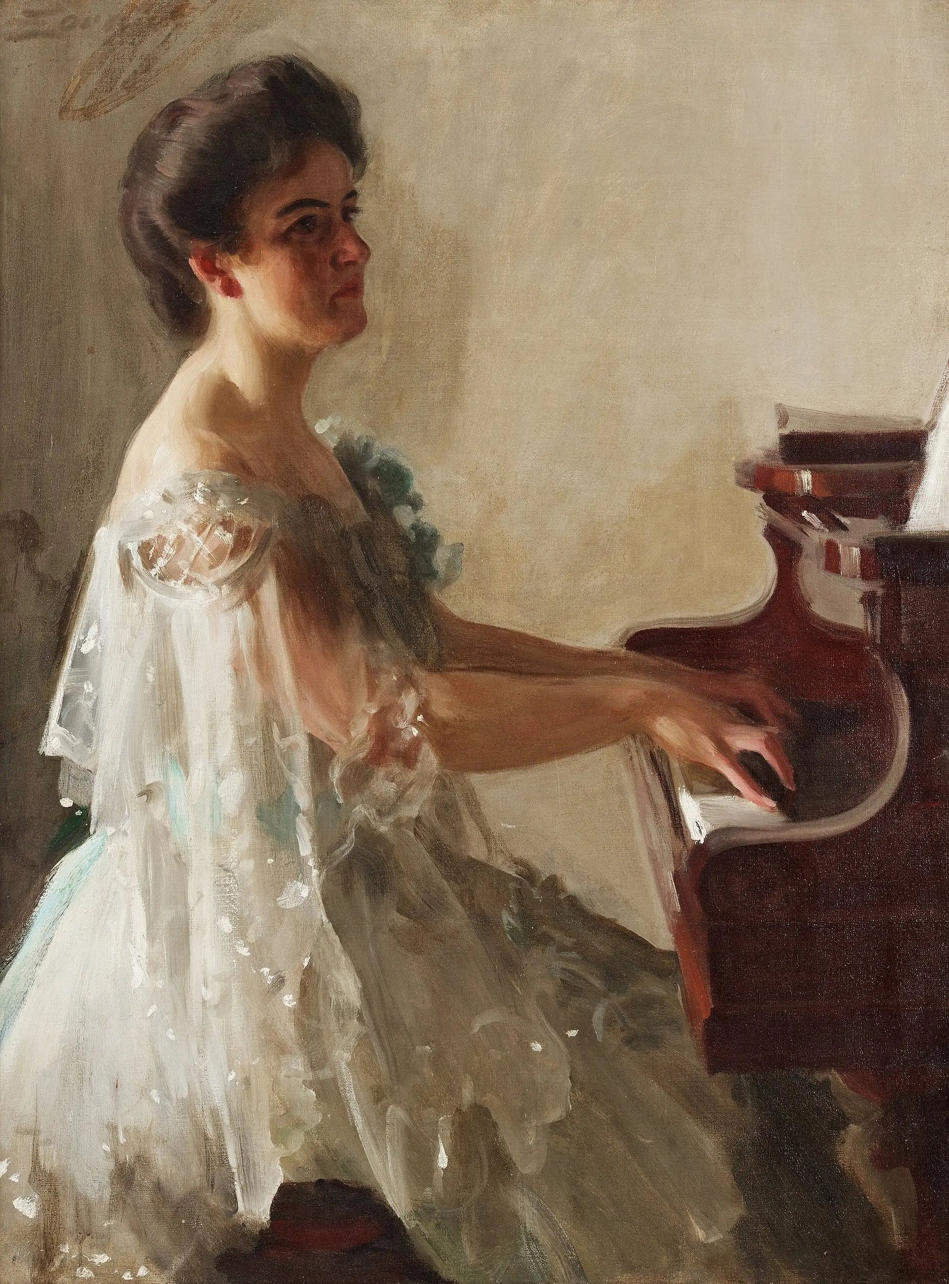 Mme Emily Crane - Anders Zorn image 1 copie peinte à la main à l’huile