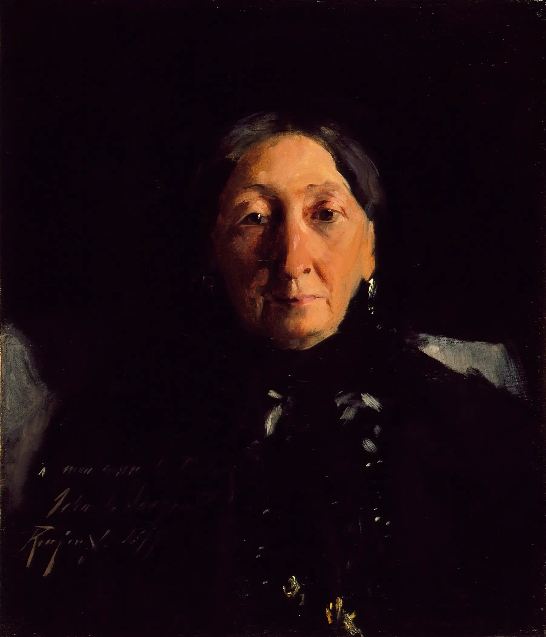 Mme François Buloz (Christine Blaze) - John Singer Sargent image 1 copie de tableau peinte à la main