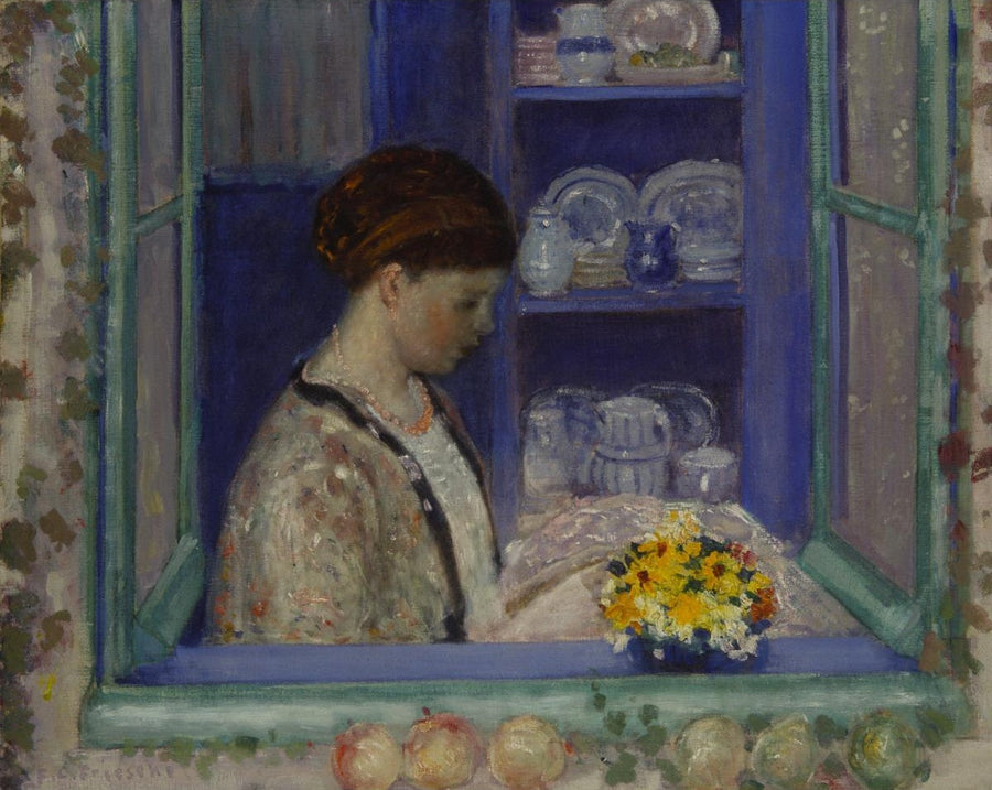 Mme Frieseke à la fenêtre de la cuisine - Frederick Carl Frieseke