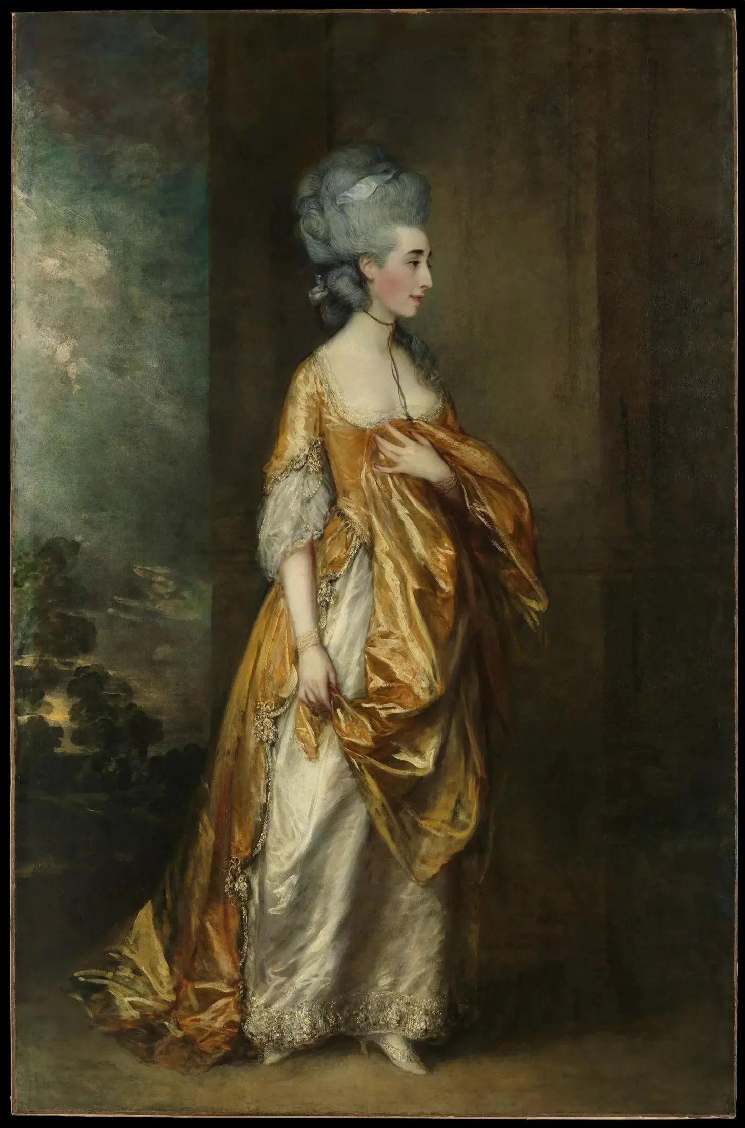 Mme Grace Dalrymple Elliott (1754 ?–1823) - Thomas Gainsborough image 1 reproduction de peinture à l’huile