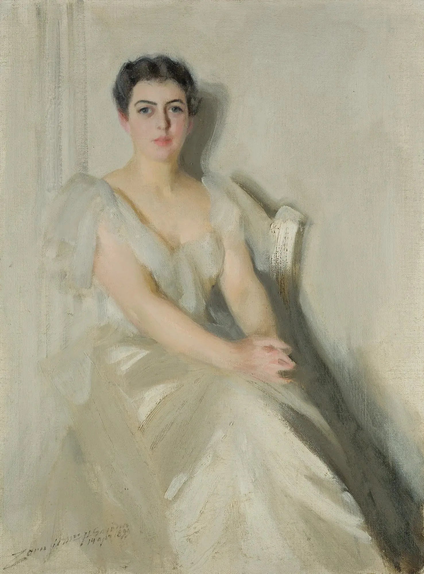 Mme Grover Cleveland - Anders Zorn image 1 reproduction de peinture à l’huile