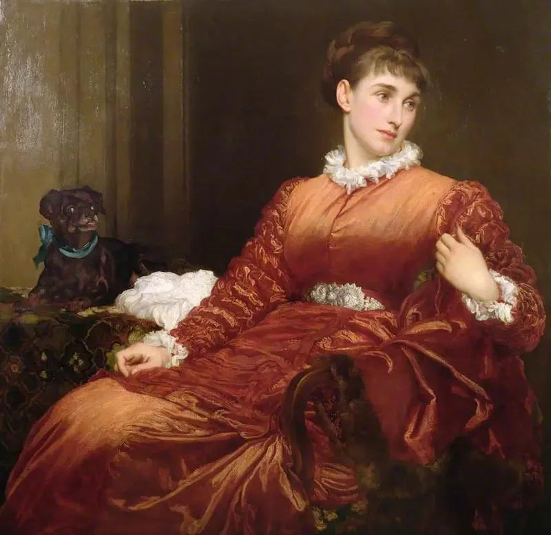 Mme H. Evans Gordon, née May Sartoris - Frederic Leighton image 1 reproduction de peinture à l’huile
