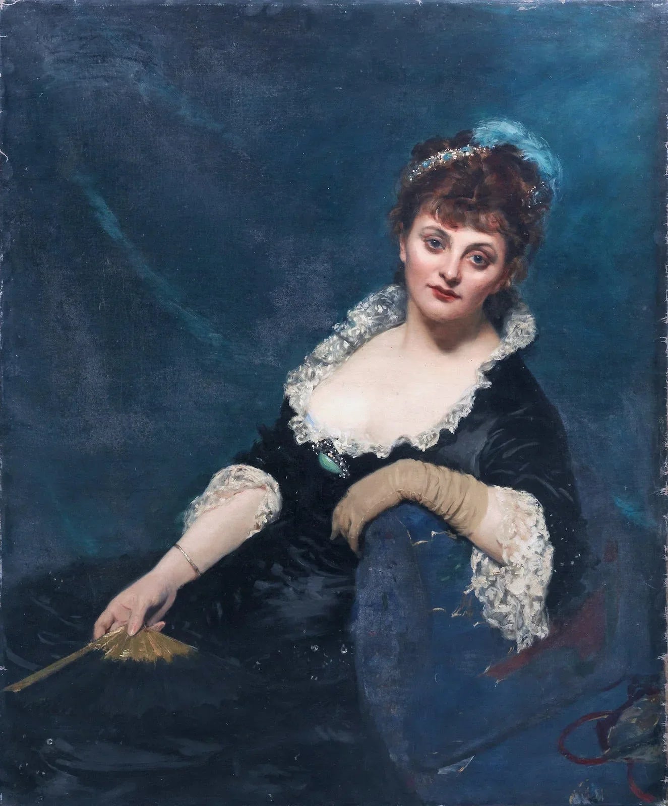 Mme Harry Vane Milbank, née Alice Sidonie Van den Bergh - Carolus-Duran image 1 tableau peint à l’huile sur toile