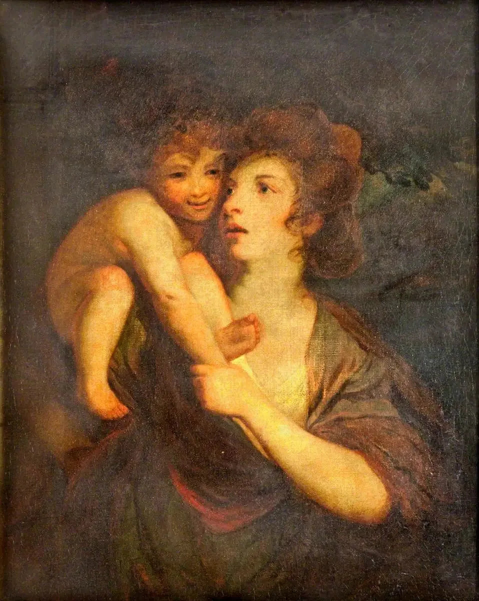 Mme Hartley (1750/1751–1824) et son enfant - Joshua Reynolds image 1 reproduction artisanale de tableau