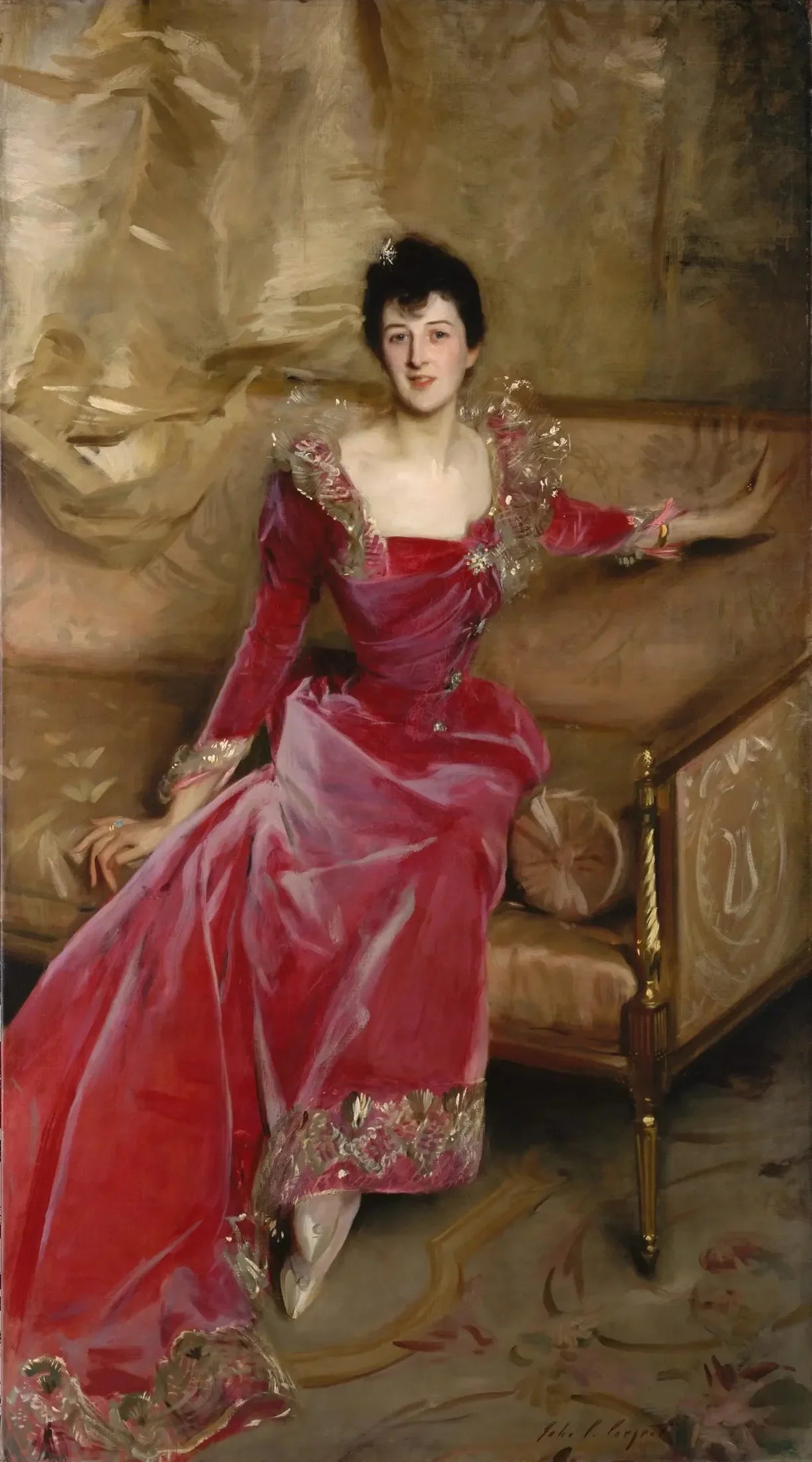Mme Hugh Hammersley - John Singer Sargent image 1 reproduction artisanale de tableau