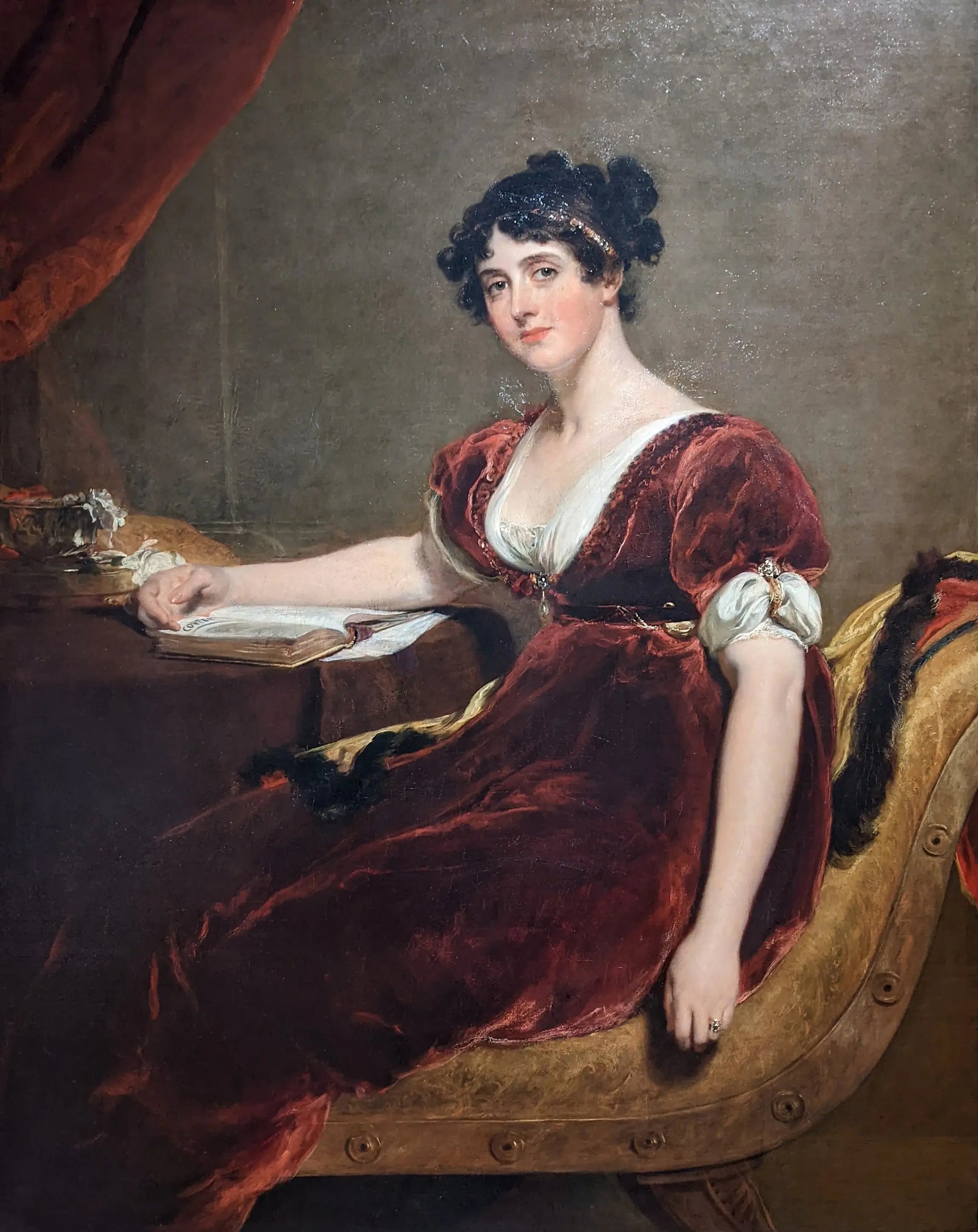 Mme Isaac Cuthbert - Thomas Lawrence image 1 copie peinte à la main à l’huile