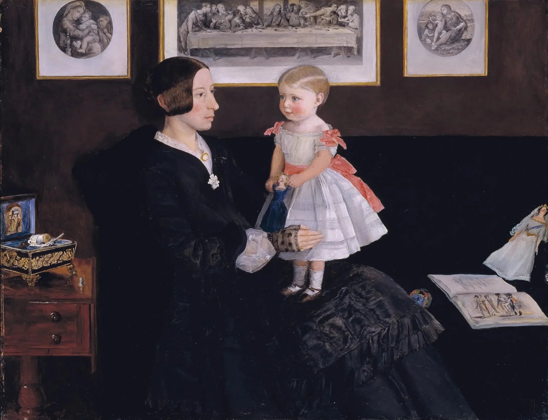 Mme James Wyatt Jr et sa Fille Sarah - John Everett Millais image 1 reproduction artisanale de tableau