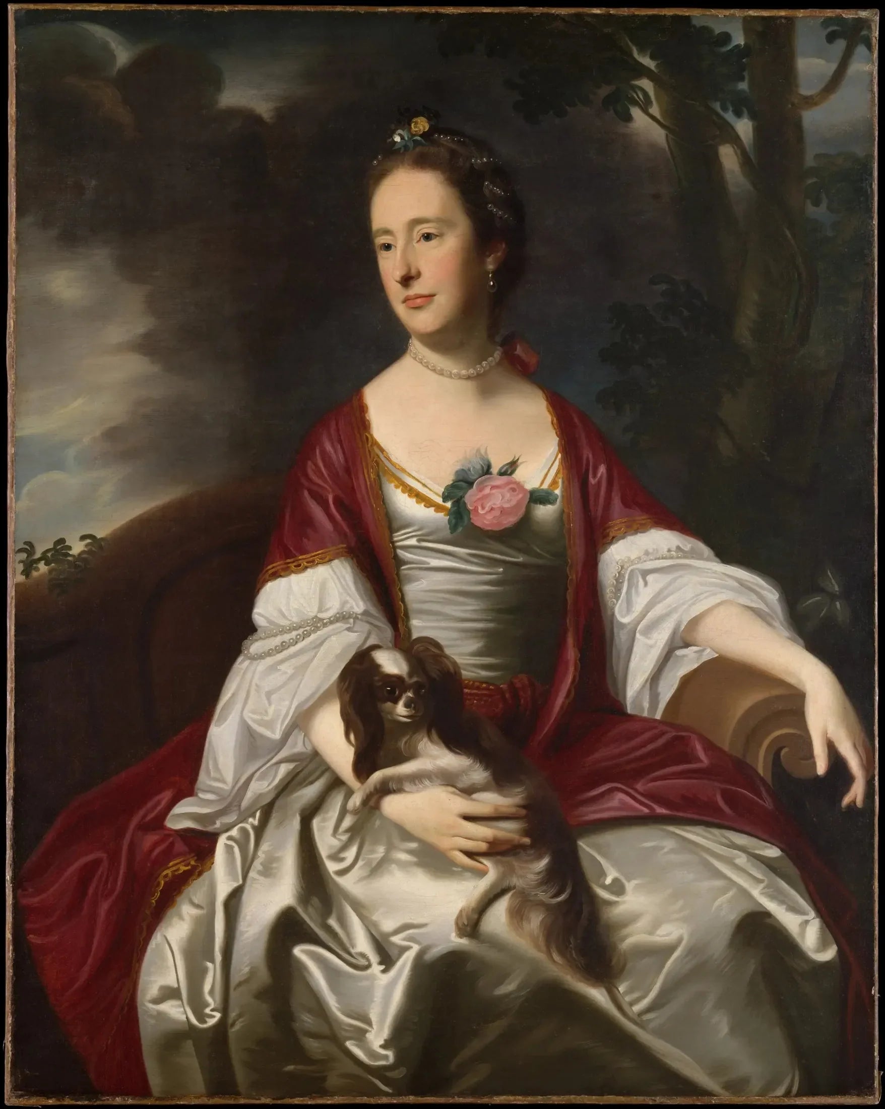 Mme Jerathmael Bowers - John Singleton Copley image 1 reproduction artisanale de tableau